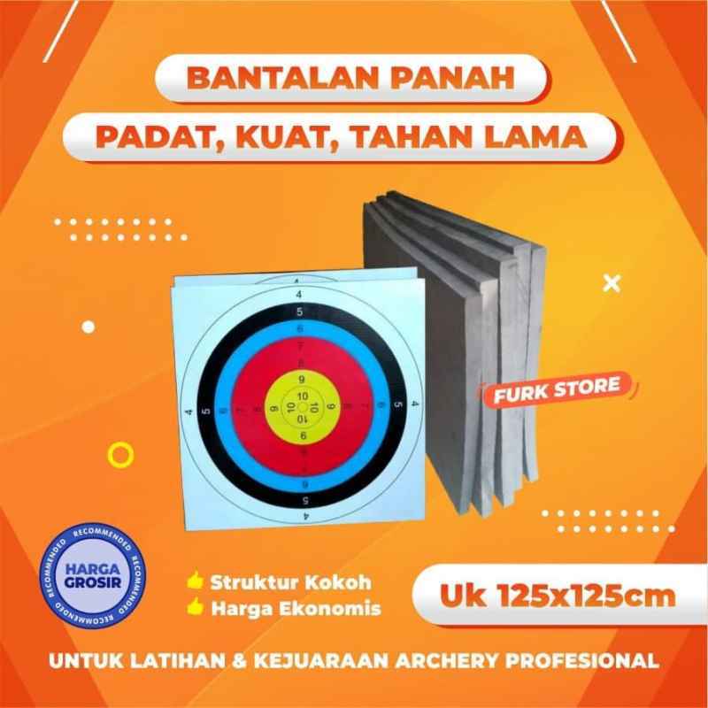Jual Bantalan Target Panahan Polos uk 125x125cm di Seller