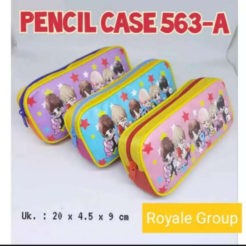 KOTAK PENSIL TEMPAT PENSIL PENCIL CASE SHINTOENG KARAKTER BTS BT21  ST563A