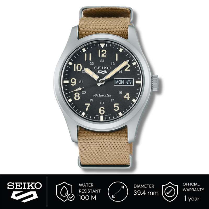 Promo Jam Tangan Pria Seiko 5 Sports Field Military Style Black