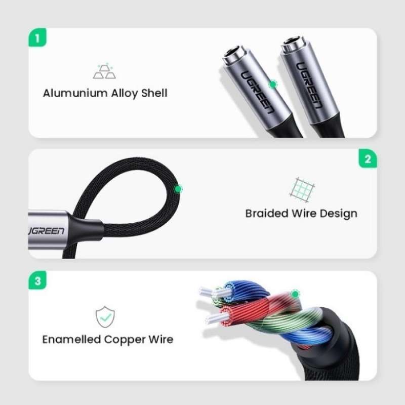PROMO UGREEN SPLITTER ADAPTOR TYPE C 