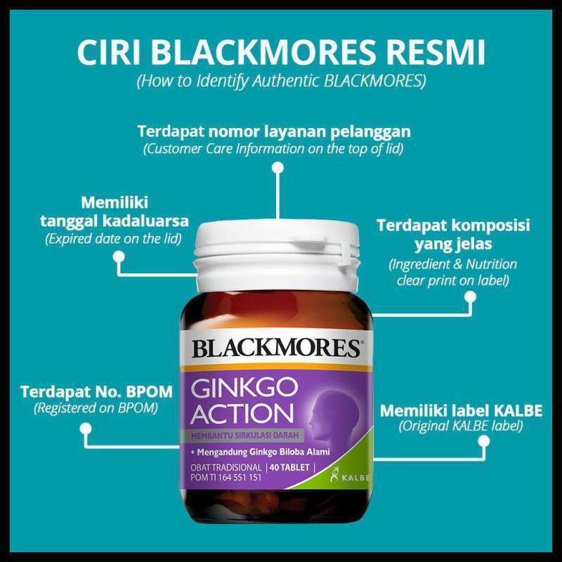 Blackmores Ginkgo Action (40) | Vitamin & Nutrisi | SUPLEMEN MENJAGA KULIT  DAN DAYA TAHAN TUBUH BAYI