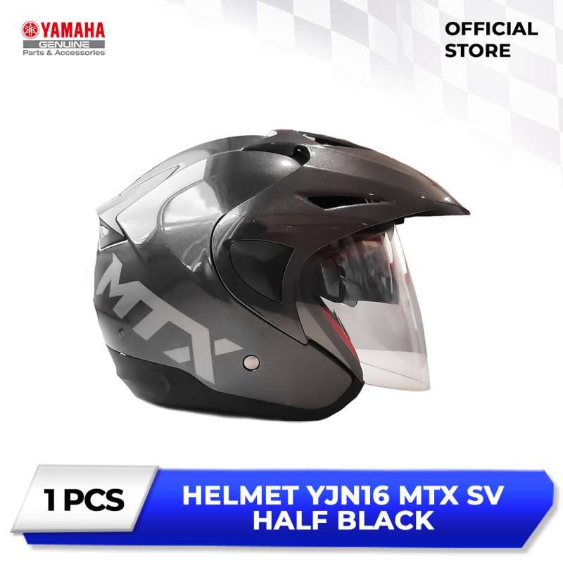 Jual Yamaha Helmet Yjn16 Mtx Sv Half Black di Seller Yamaha Motor