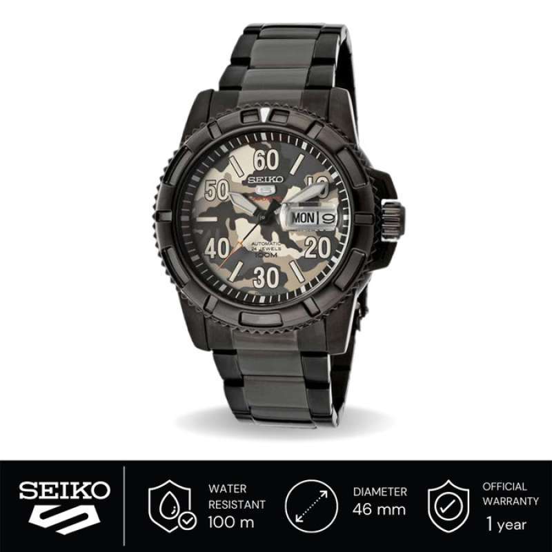 Jam Tangan Pria Seiko 5 Sports Automatic Military SRP225K1 Original