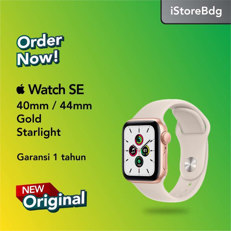 Promo Apple Watch SE 40mm 44mm Gold with Starlight Sport Band di Seller  iStoreBdg - Kota Bandung, Jawa Barat | Blibli