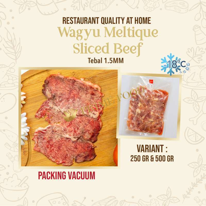 Promo AUS Wagyu Meltique Sliced Beef 500gr tebal 1.5mm lebih