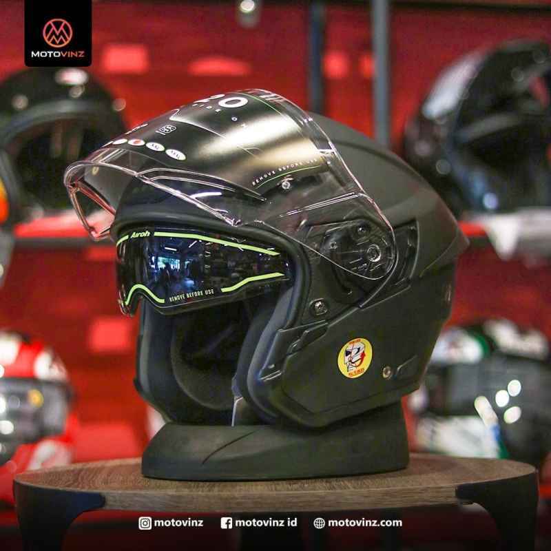 Jual Airoh Helm Half Face Airoh Black Matte Original Di