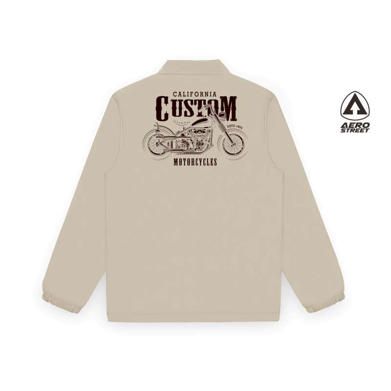 Jual Aerostreet Coach Jacket California Custom Krem Jaket DBAAA di