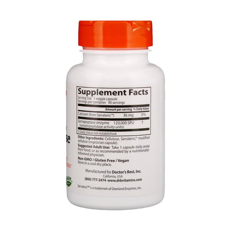 Jual Doctors Best High Potency Serrapeptase 120,000 SPU 90 ...