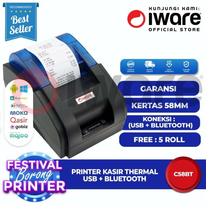 Jual PROMO Printer Kasir/PPOB Thermal 58mm C58BT/PRJ-580 ...