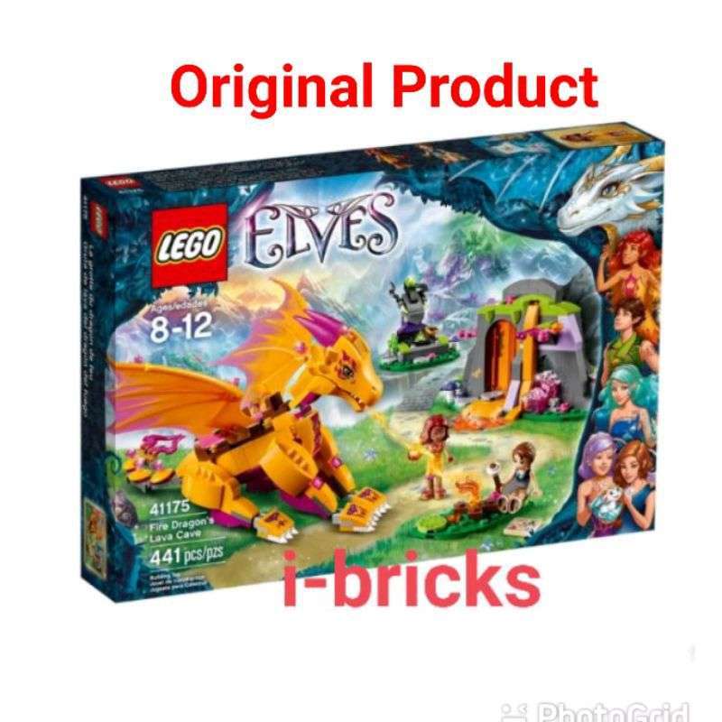 Jual LEGO Elves 41175 Fire Dragon's Lava Cave Mainan Blok Puzzle