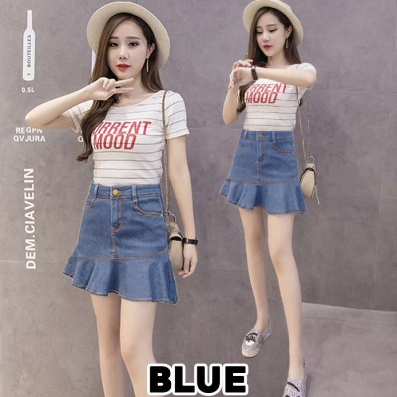 Jual Rok mini jeans korea [#6030] Amanda Denim Skirt di Halwa Shop - Muktisari, Kab. | Blibli
