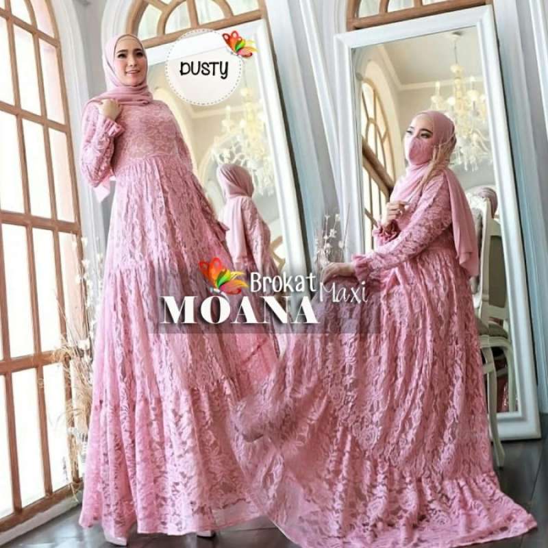 Promo FREE ONGKIR Baju Gamis Mona Maxi 