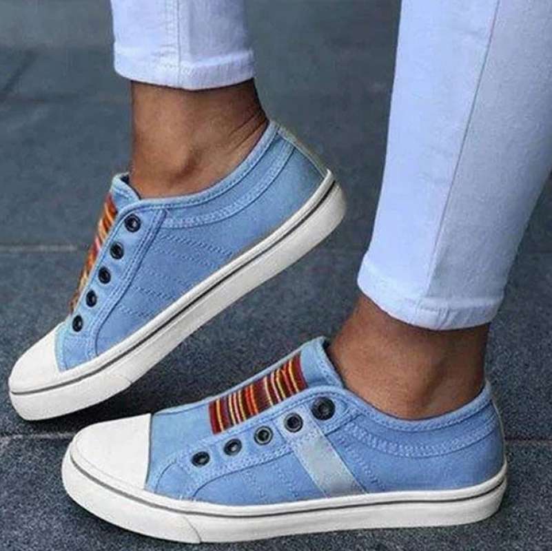 canvas denim sneakers