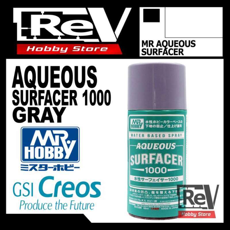 GSI Creos Mr. Hobby B612 Aqueous White Surfacer 1000 - Water Based Primer Spray