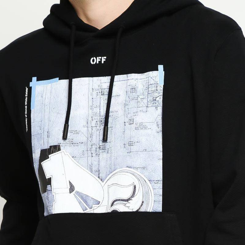 Jual Off White Dondi Square Sweater Hoodie Pria Black L Black