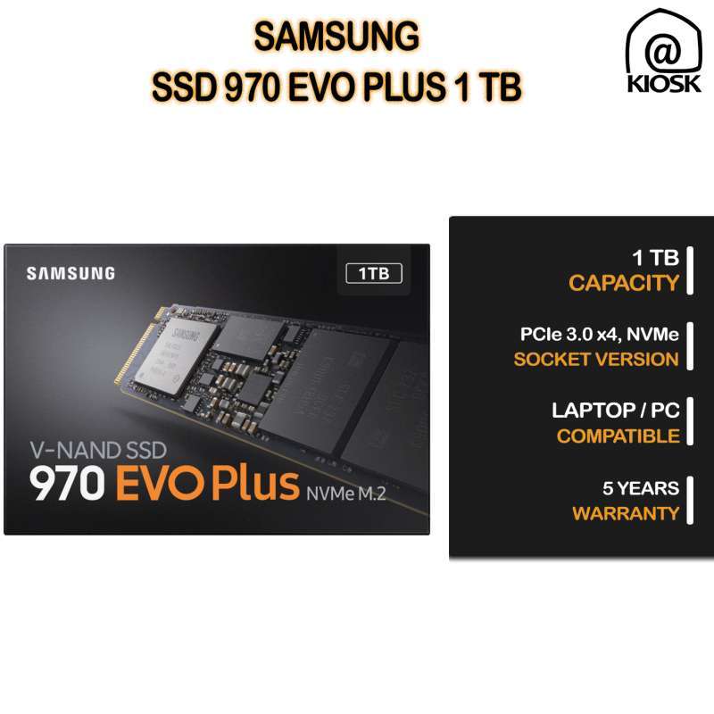 Samsung SSD 970 EVO Plus SSD NVMe PCIe 1TB Garansi Tahun