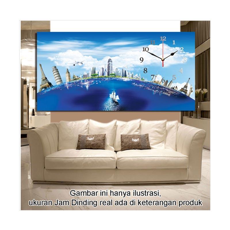Jual Ikea Dunia Travel Vintage Picbox Wall Decor Jam Dinding