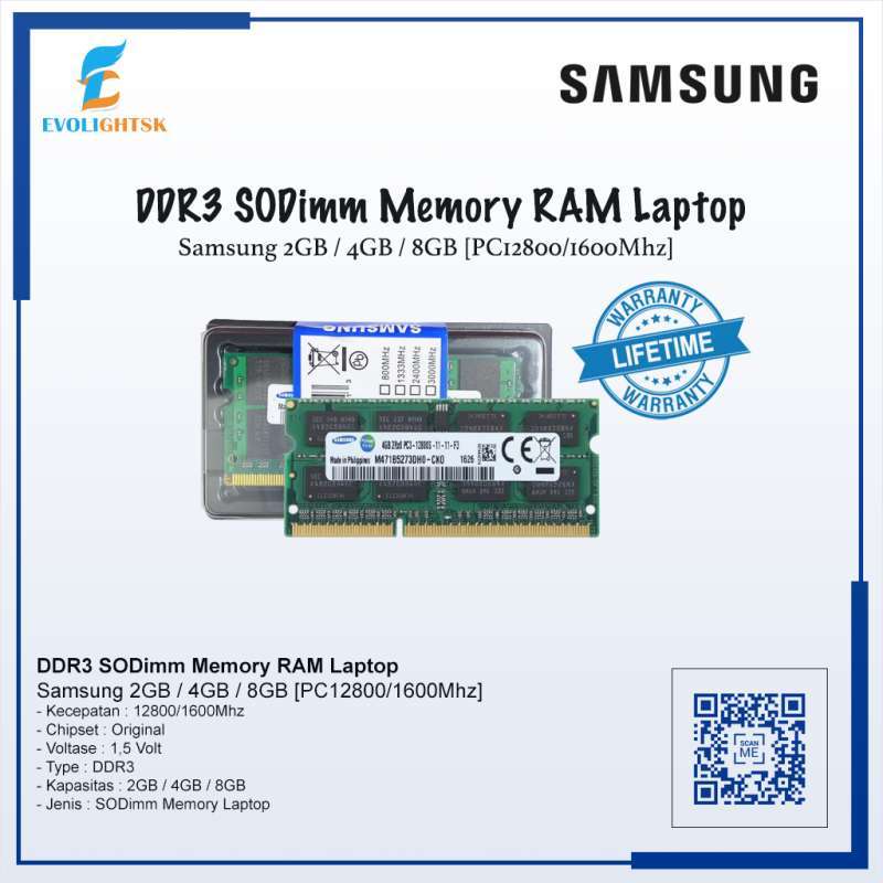 RAM SAMSUNG SODIMM DDR3 PC 12800 1600MHz RAM Laptop NON L