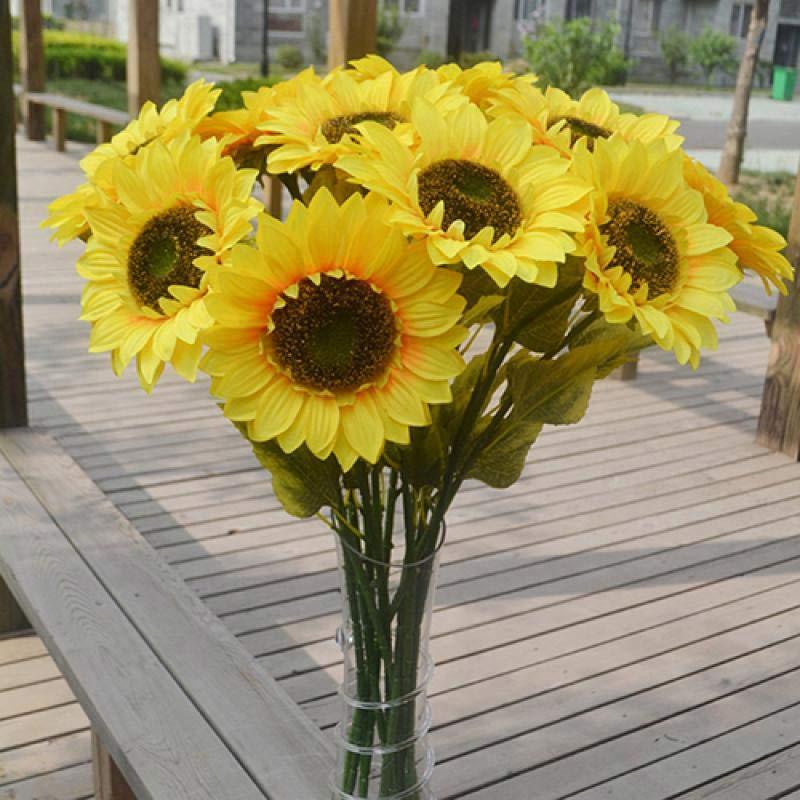 Jual Bluelans Home Garden Fence Decoration Fake Flower Vivid Big Artificial Sunflower 1 Pc Online Oktober 2020 Blibli Com