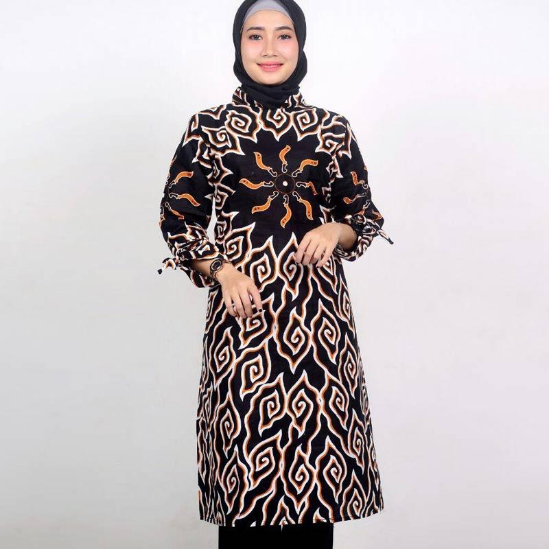 Mussda Batik Motif Mega Mendung Tunik Batik Wanita