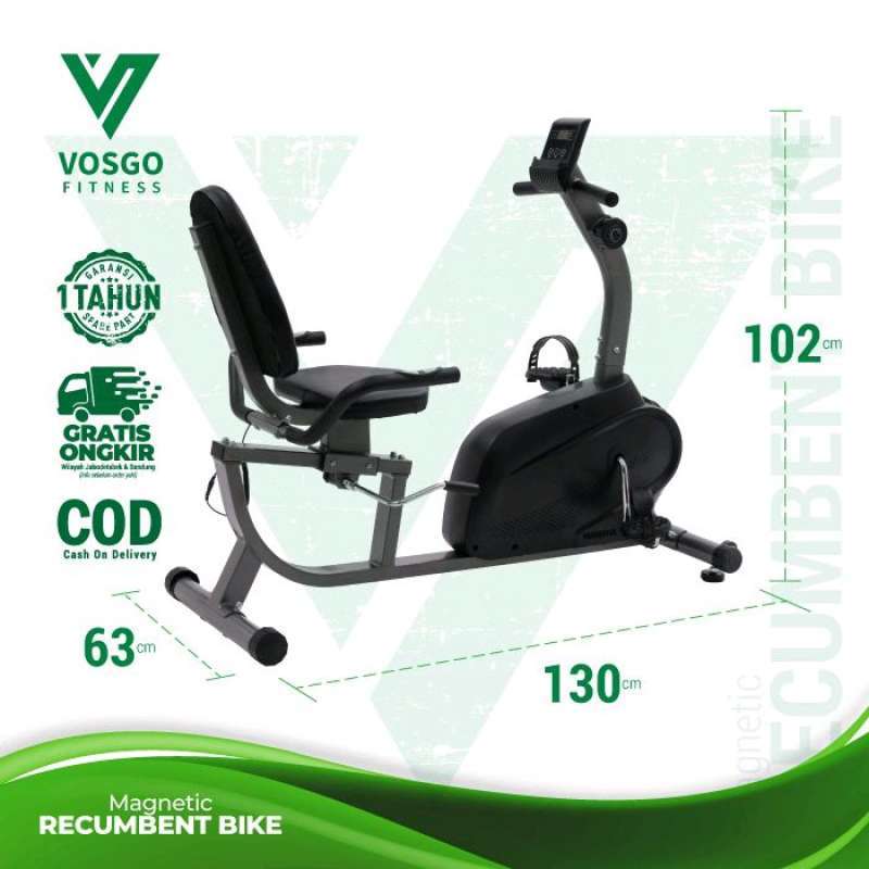 Jual ALAT FITNESS RECUMBENT BIKE VOSGO 