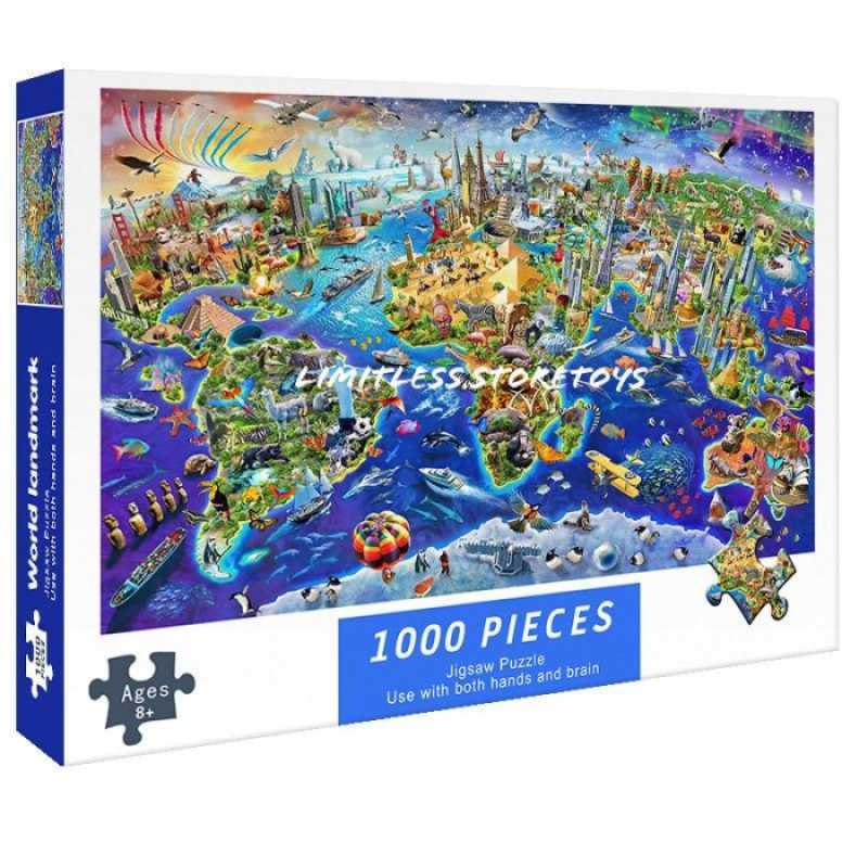 Jual Gratis Ongkir Puzzle Jigsaw 1000 Pcs World Landmark Uk 50 Cm