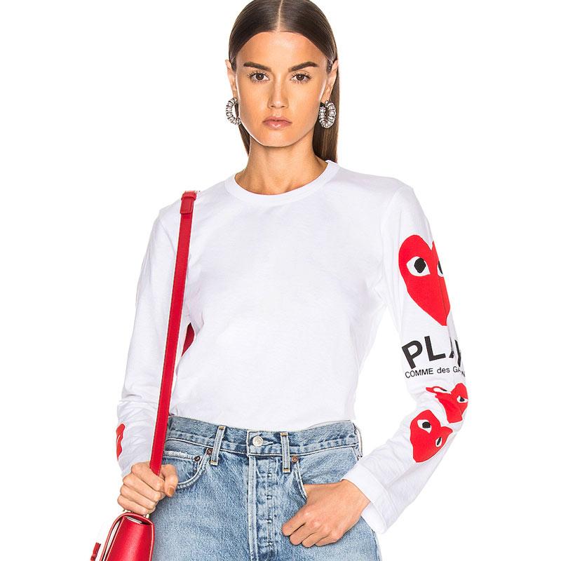 Jual Comme des Garcons White \u0026 Red Logo 