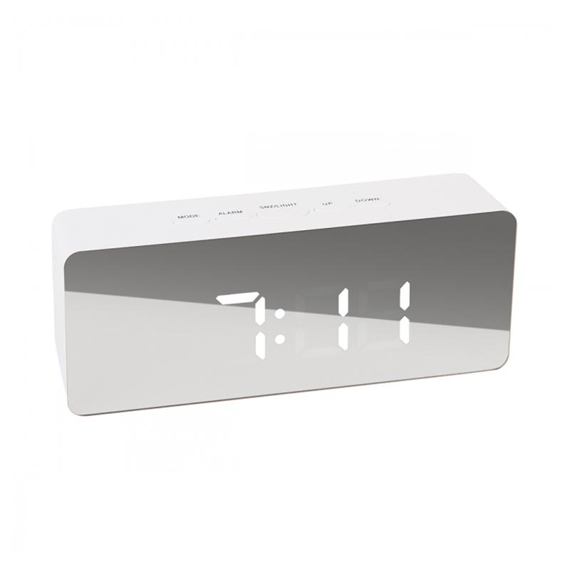 Jual Led Mirror Alarm Clock Digital Snooze With Temperature Display Online Desember 2020 Blibli