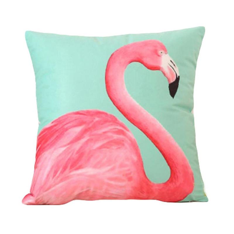 bluelans 1 summer flamingo throw pillow case sofa bed home decor cushion cover 18 inch