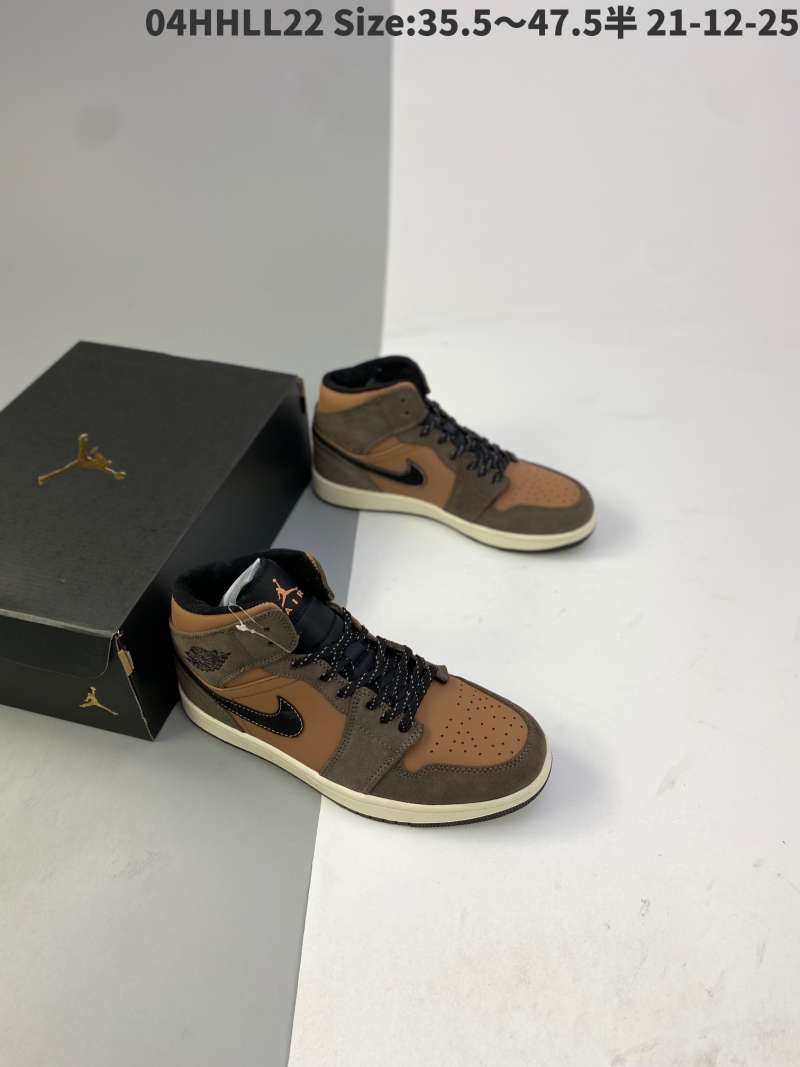 air jordan 1 mid earthy brown