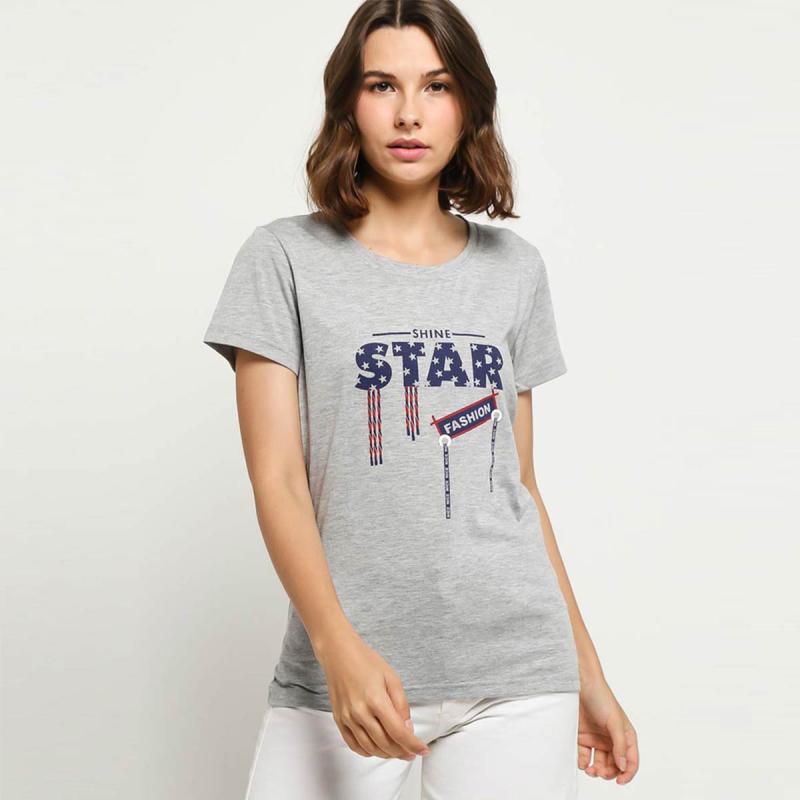 Jual Meiji Joy 31903 1202 T Print Shine Star Fashion Top Atasan Kaos Wanita Misty Grey Online November 2020 Blibli