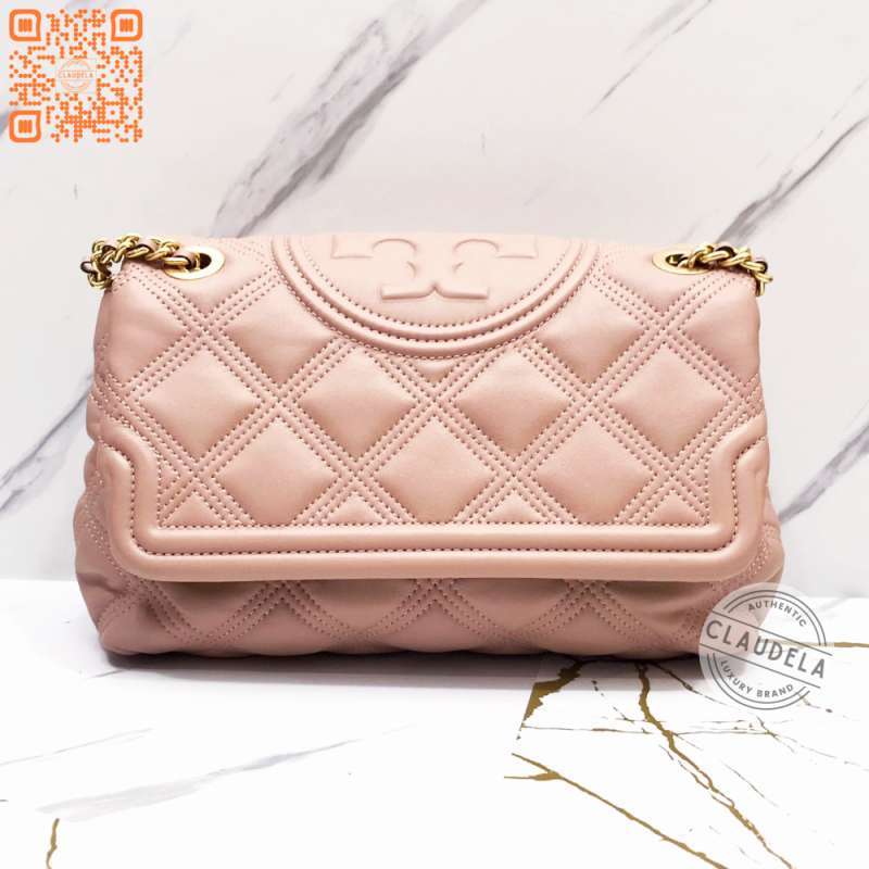 Jual [ORIGINAL 100%] Tory Burch Fleming Soft Convertible Shoulder Bag -  Pink Moon