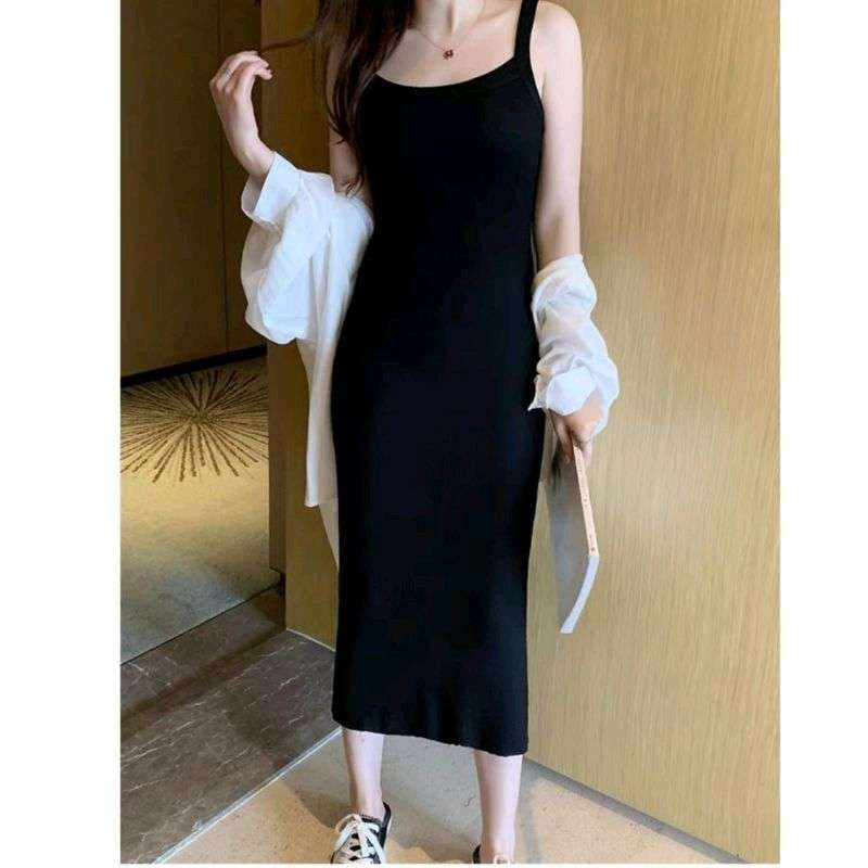 Jual Knit Cami Bodycon Import Dress Sexy dress Polos Cantik Baju Wanita Korea Hitam Di Seller Dewi Id Jelambar Baru Kota Jakarta Barat Blibli