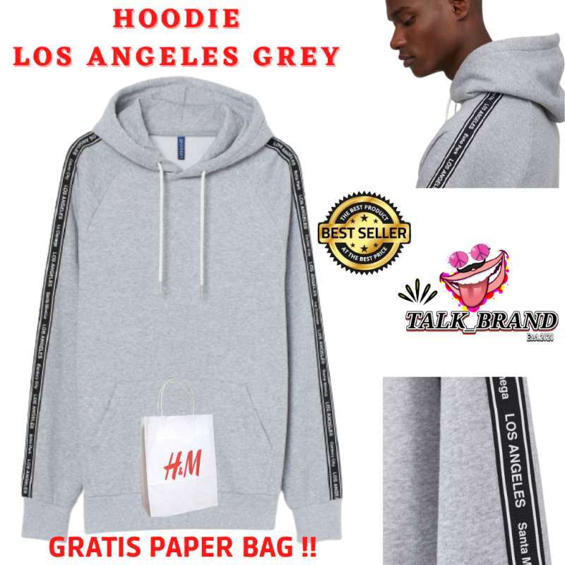 Promo Hoodie H m Los Amggeles List Bordir Grey Free Paper Bag Hnm Full Tag Grey Xl Diskon 15 Di Seller Talk brand Cipinang Muara Kota Jakarta Timur Blibli