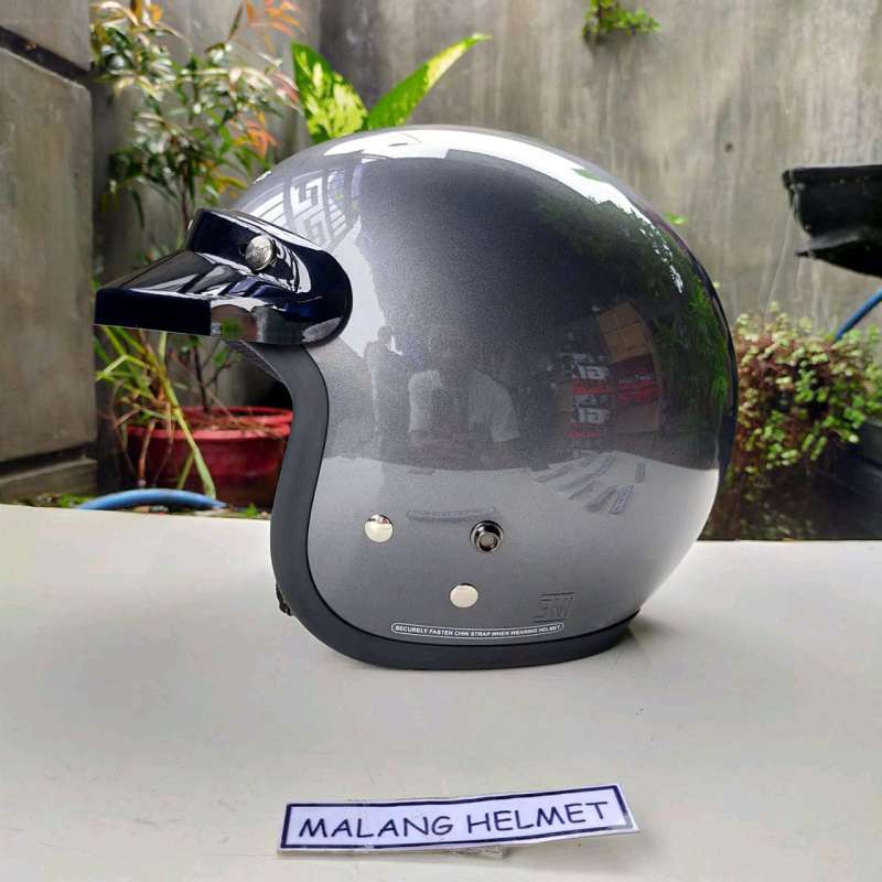 Jual Helm Bogo Cargloss Ori Grey Glossy di Seller Malang Helmet