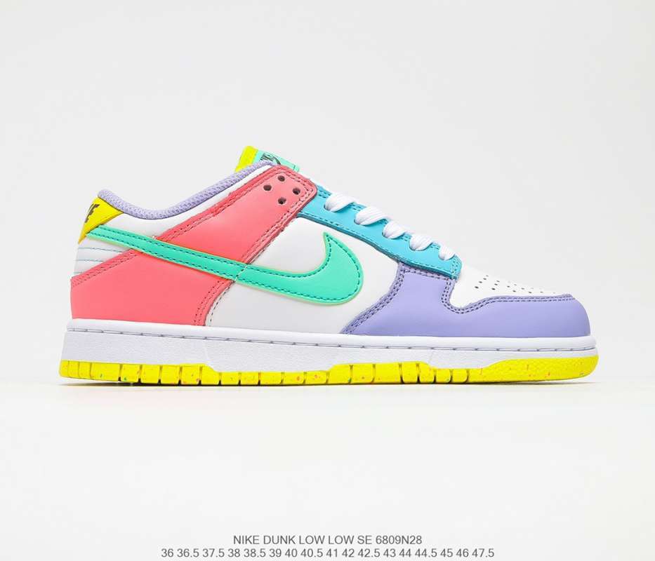 pink and green dunk low