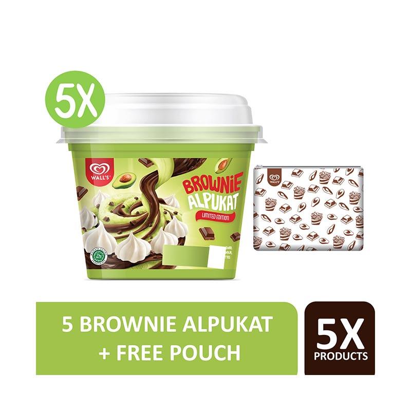Jual Wall S Brownie Alpukat Ice Cream 5 Pcs 110 Ml Free Pouch Online Oktober 2020 Blibli Com