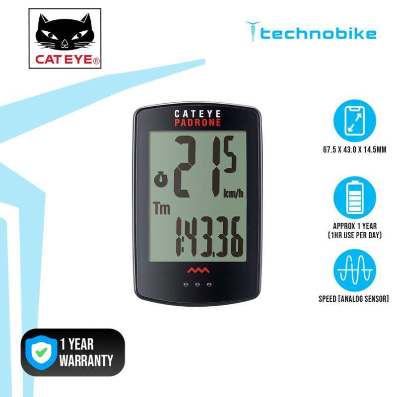 CYCLO COMPUTER CATEYE CC-PA100 PADRONE STEALTH EDITION