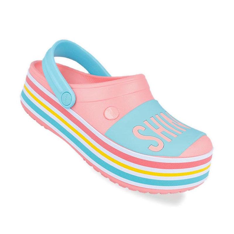 Crocband platform bold color clog best sale