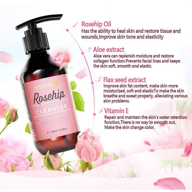 essano rosehip gentle foaming facial cleanser