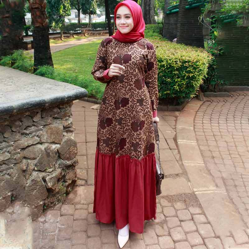 Jual Gamis Tasik Fashion Rempel Bunga Besar Batik Gamis Wanita Online November 2020 Blibli