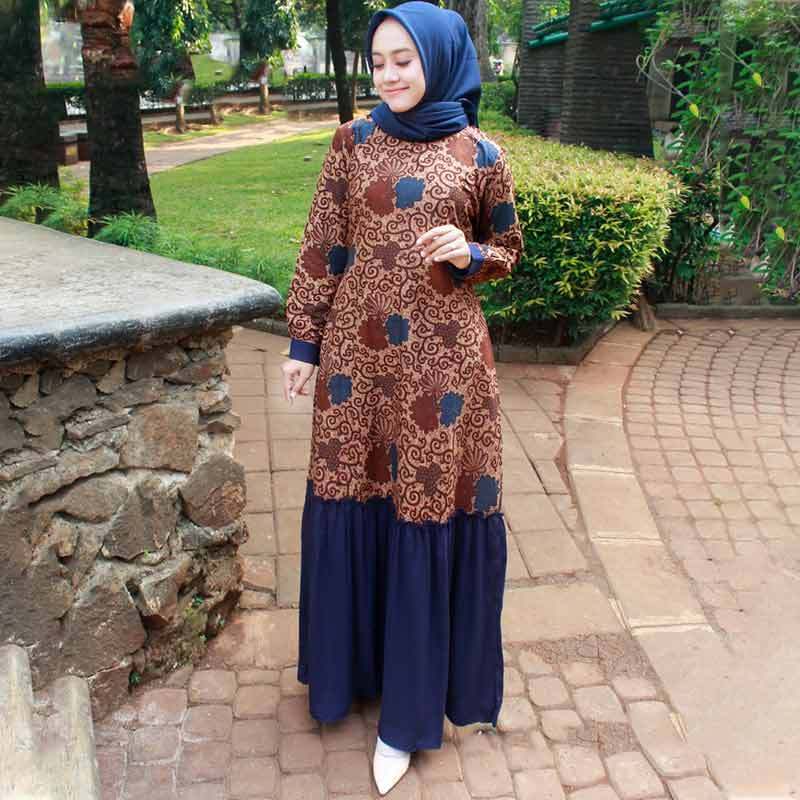 Jual Gamis Tasik Fashion Rempel Bunga Besar Batik Gamis Wanita Murah Mei 2021 Blibli