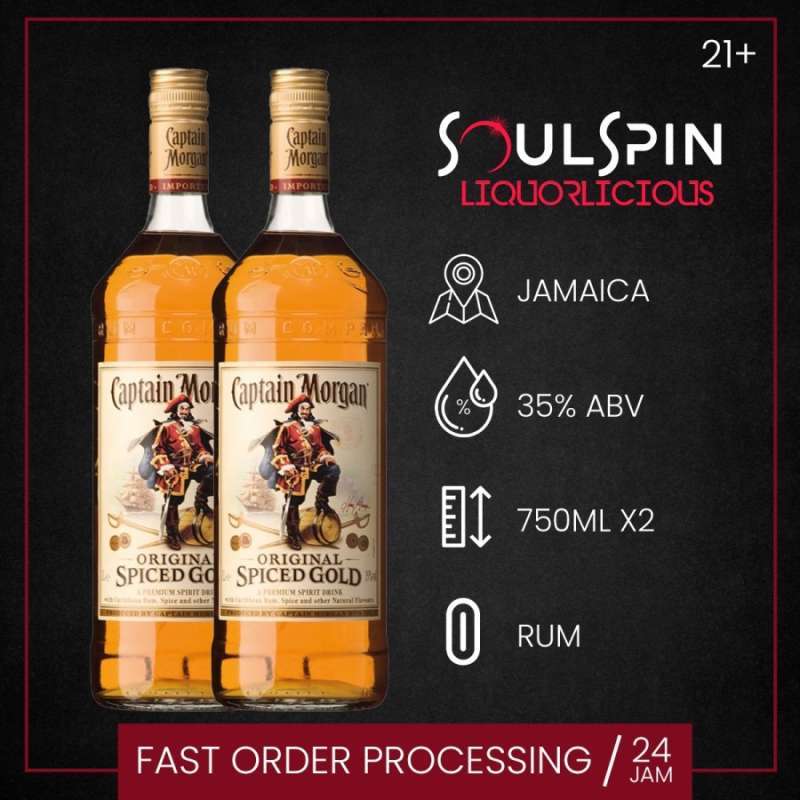 Promo Captain Morgan Spiced Gold Rum [ 2 botol ] di Seller ...