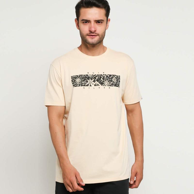Quiksilver Box Heat SSID M Tees TEN0 Sandshell T-Shirt Pria
