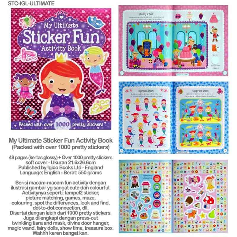 Jual My Ultimate Sticker Fun Activity Book Packed With Over 1000 Pretty Online Januari 2021 Blibli