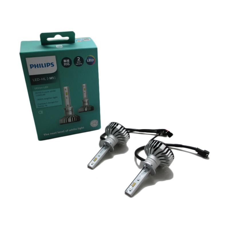 philips ultinon led hl h1 bohlam lampu mobil 6000k