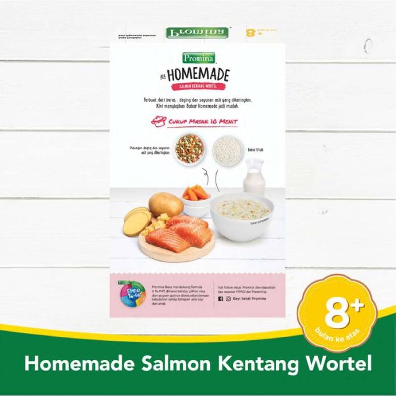 Promina Homemade Bubur Salmon Kentang Wortel 8m 100gr Terbaru Juli 2021 Harga Murah Kualitas Terjamin Blibli