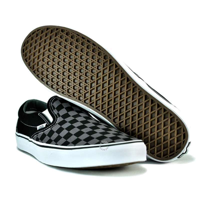 black & grey checkered vans