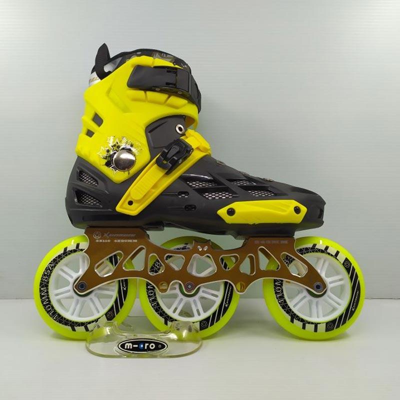 Jual Xuanwu Three Wheel Hardboots Inline Skate Sepatu Roda Hitam Kuning Online Oktober 2020 Blibli Com