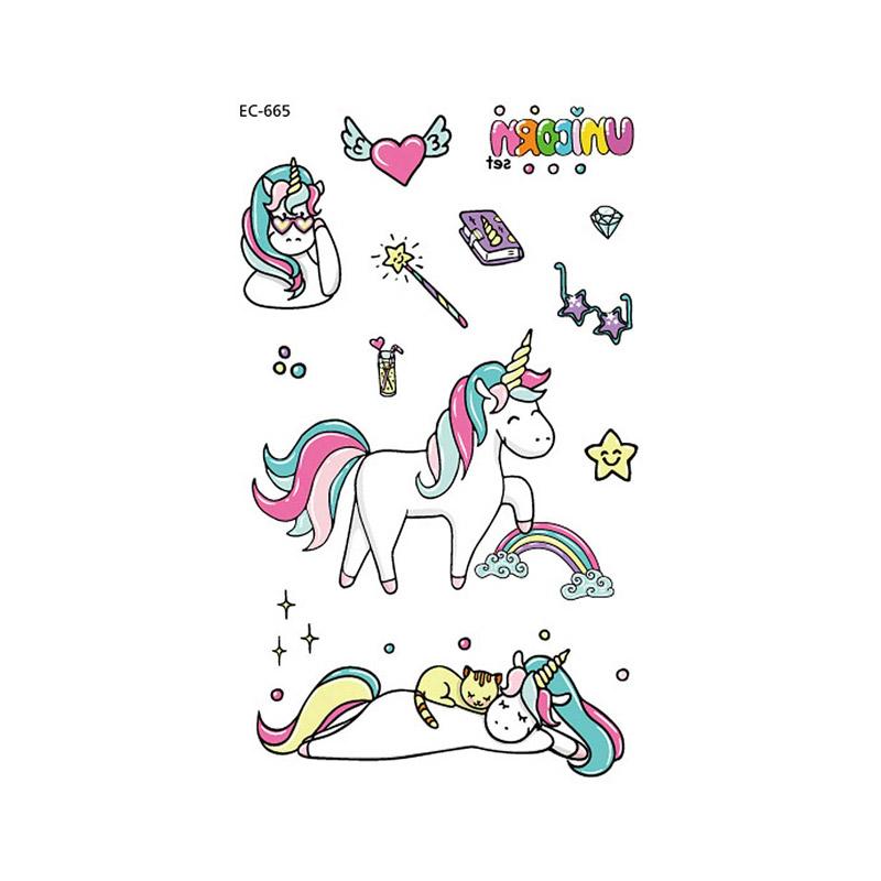 Jual Eds 5 Cartoon Unicorn Tattoo Cute Fake Children Body Art